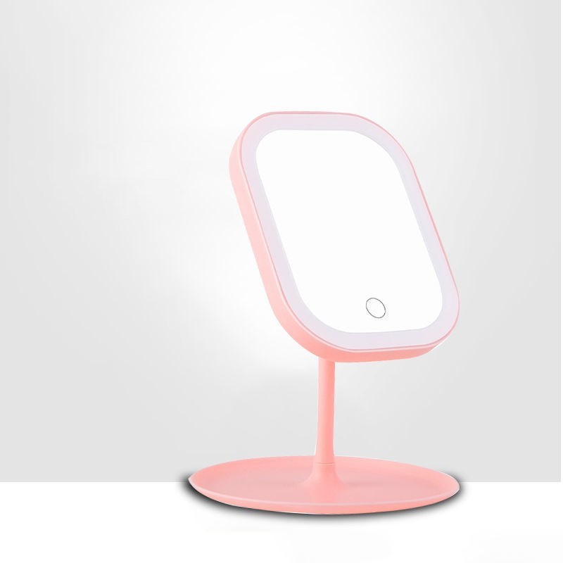 Espejo de escritorio, espejo de tocador con bombilla, luz de relleno, maquillaje de belleza