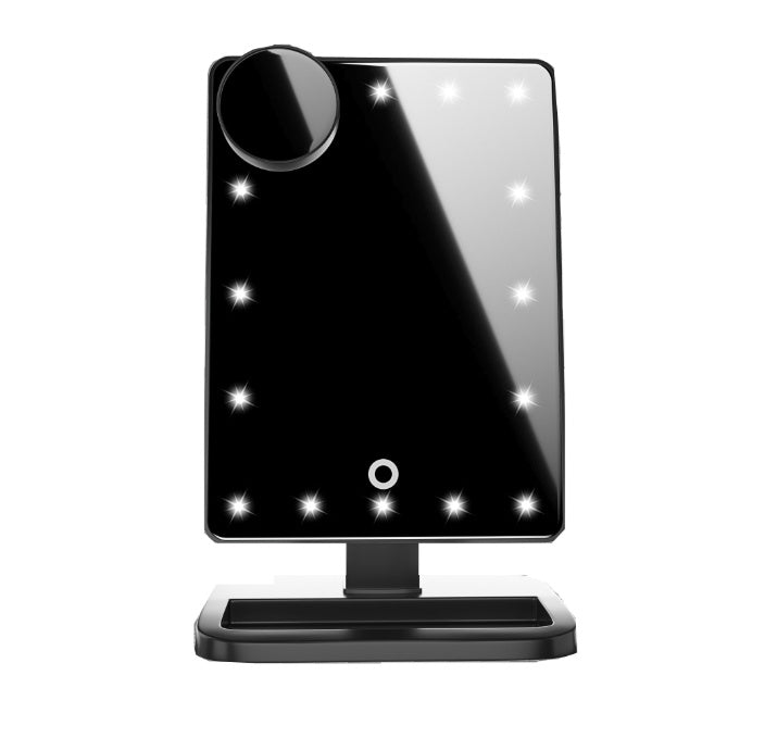 Espejo de maquillaje con pantalla táctil y Luces LED, altavoz Bluetooth
