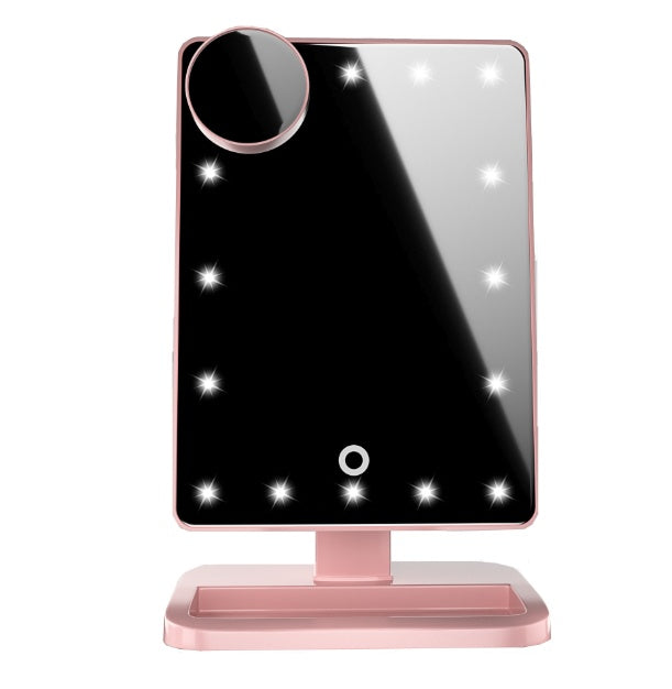 Espejo de maquillaje con pantalla táctil y Luces LED, altavoz Bluetooth
