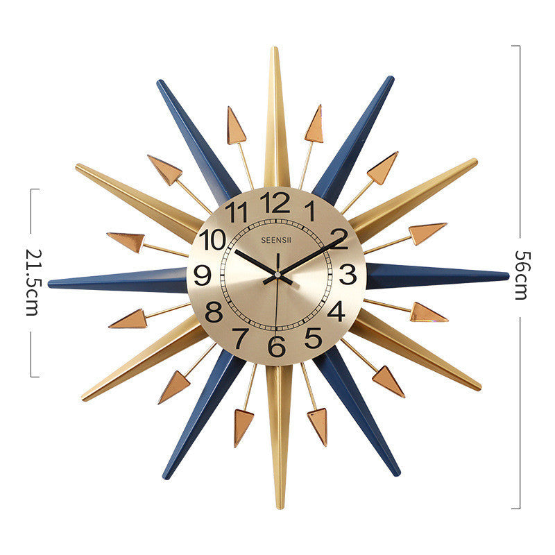 Reloj de pared doméstico sencillo y silencioso