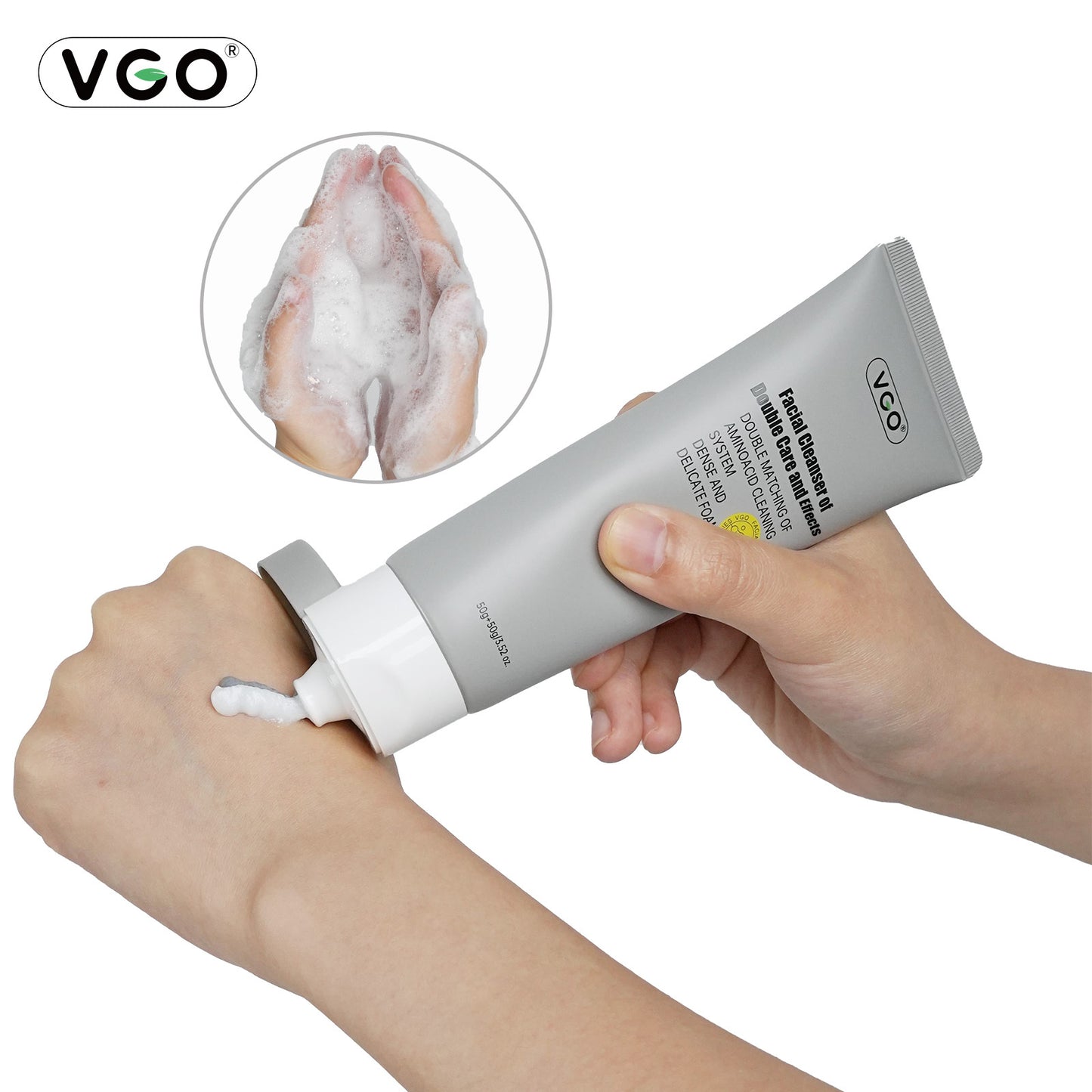 Limpiador facial de doble cuidado y efectos