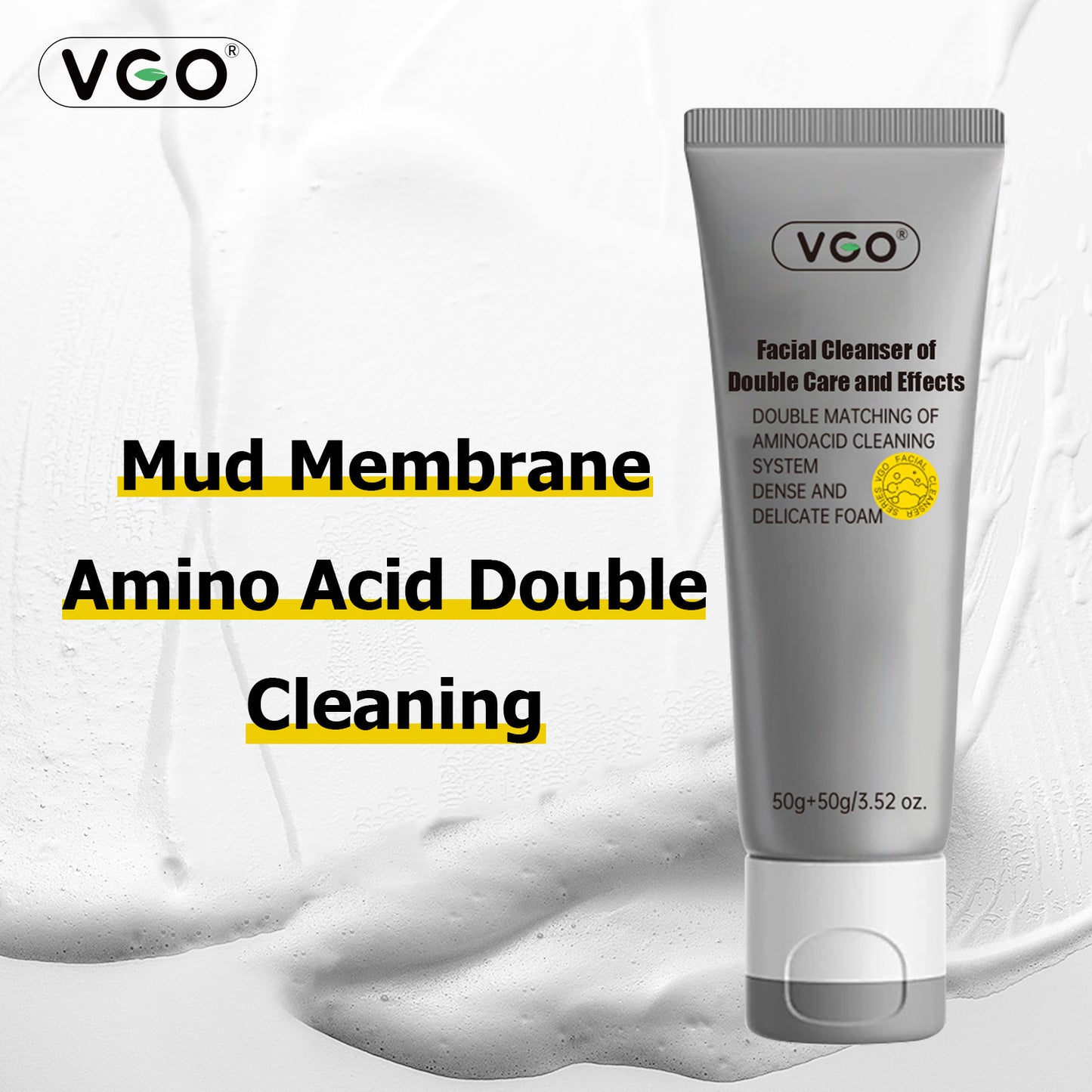 Limpiador facial de doble cuidado y efectos