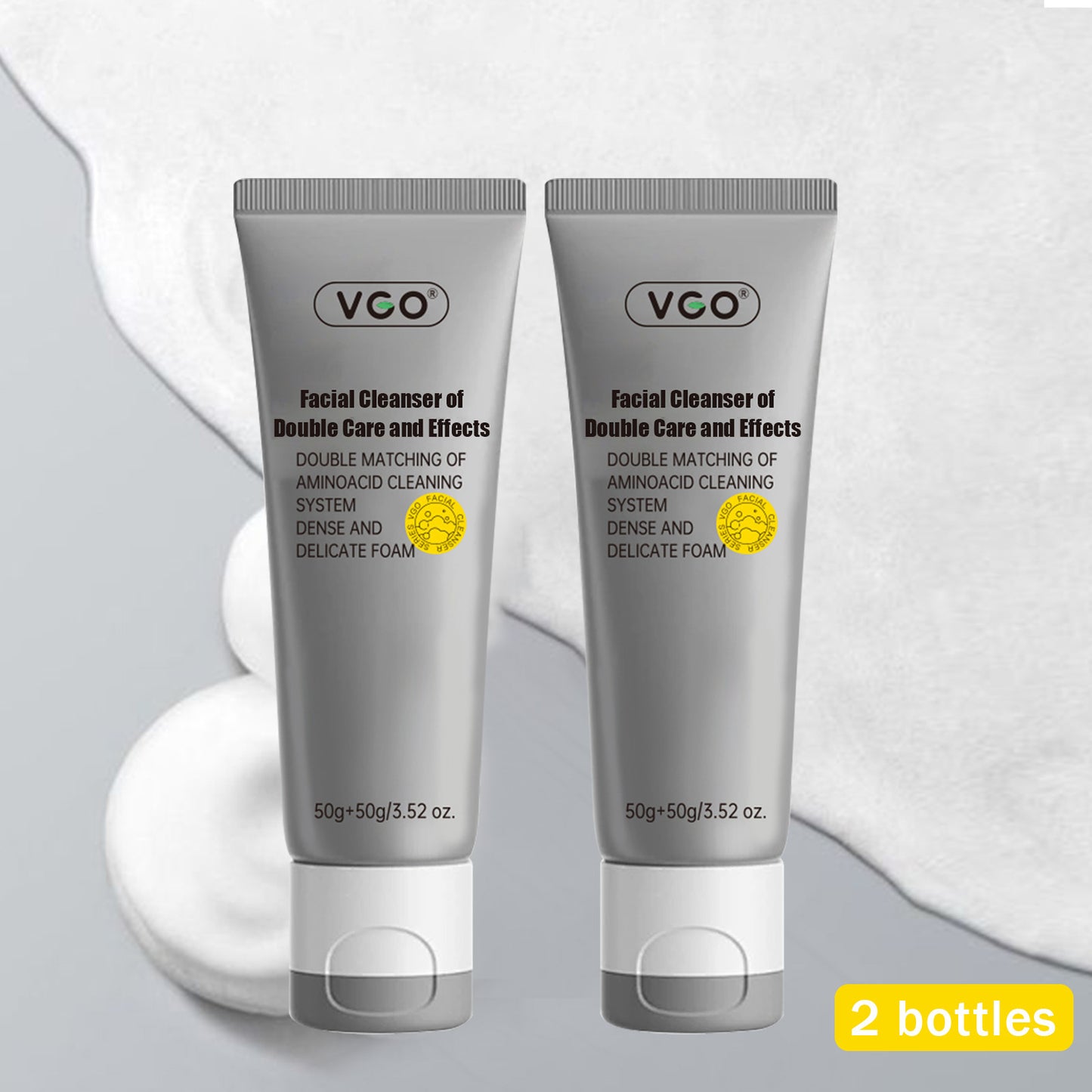 Limpiador facial de doble cuidado y efectos