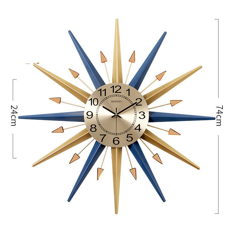 Reloj de pared doméstico sencillo y silencioso