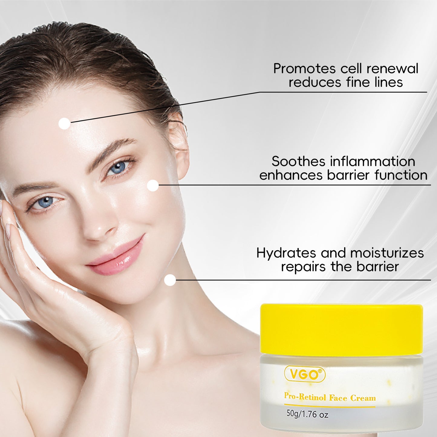 Crema facial con pro-retinol